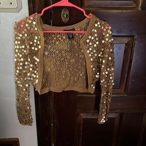 New York and Company knit/crochet sequin cardigan